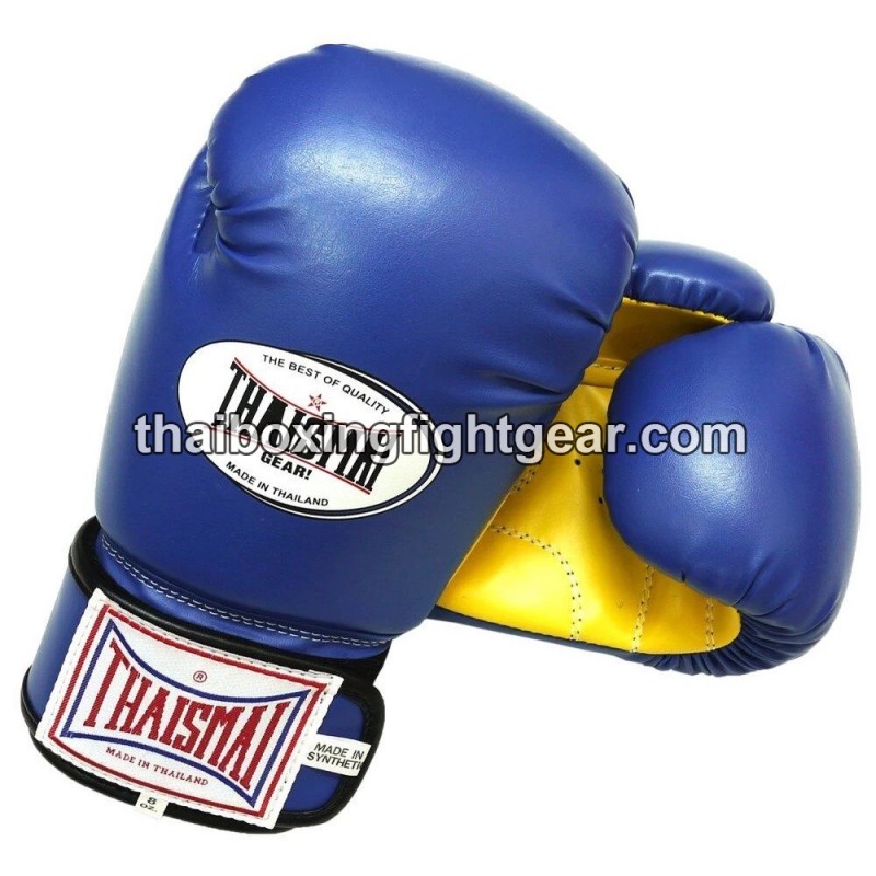 Muay Thai Boxing  Kids Gloves Thaismai BG124 Synthetic Blue Yellow