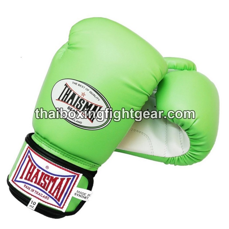 Muay Thai Boxing  Kids Gloves Thaismai BG124 Synthetic Light Green White