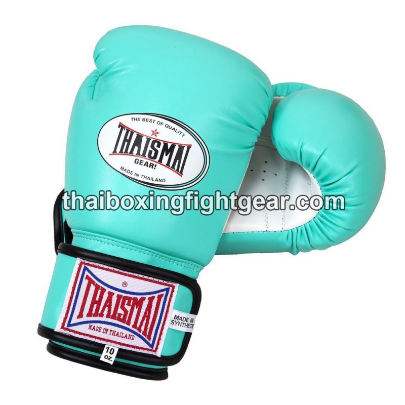 Muay Thai Boxing  Kids Gloves Thaismai BG124 Synthetic Mint Green White
