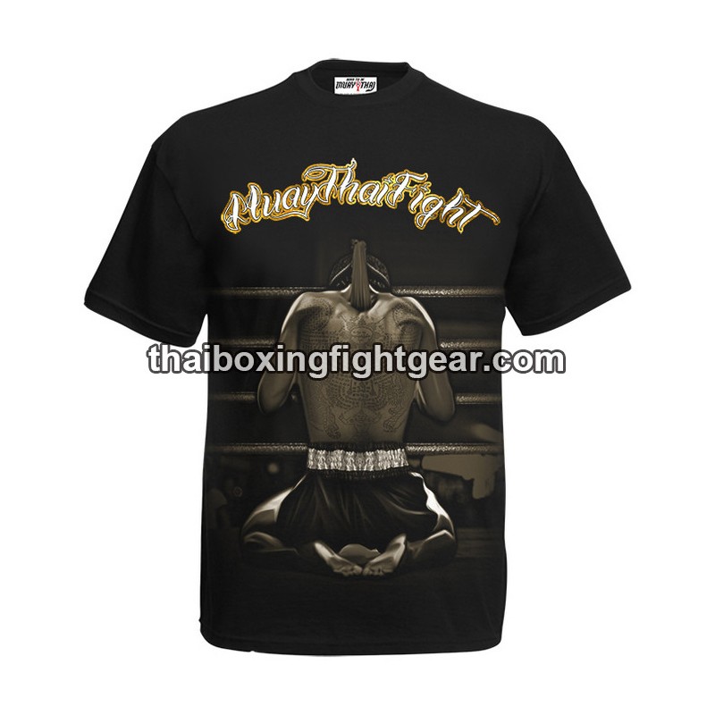 Born To Be Muay Thai Boxing T-shirt "Meditation" Black | T-shirts