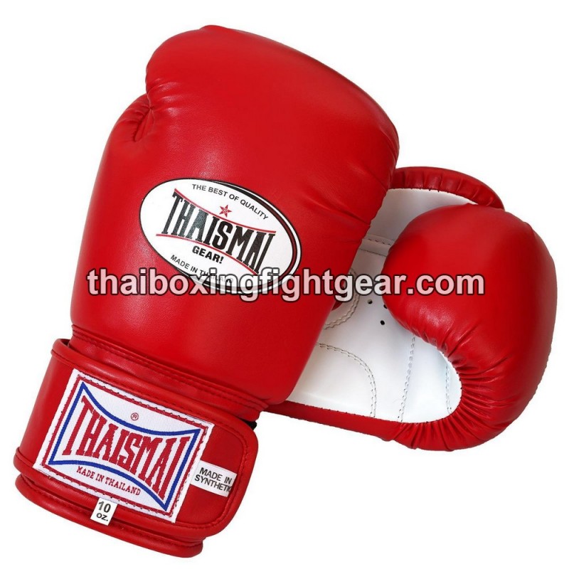 Muay Thai Boxing  Kids Gloves Thaismai BG124 Synthetic Red White