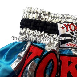 yokkao-saenchai-muay-thai-gym-boxing-shorts-light-blue | Shorts