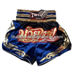 Short de Boxe Muay Thai Twins -noir bleu