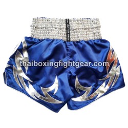 Twins muay thai boxing shorts blue-silver | Shorts
