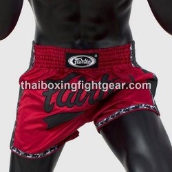 Fairtex slim cut Muay Thai Boxing shorts BS1703 red black
