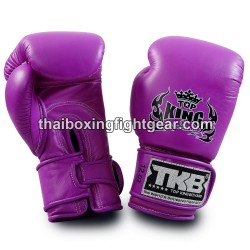 Top King Muay Thai boxing gloves TKBGDL double lock Neon Purple | Muay Thai Gloves