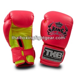 Top King Muay Thai boxing gloves TKBGDL double lock Neon Pink | Gloves
