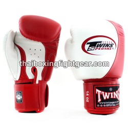 Twins BGVL8 Gloves thaiboxing White Red | Gloves