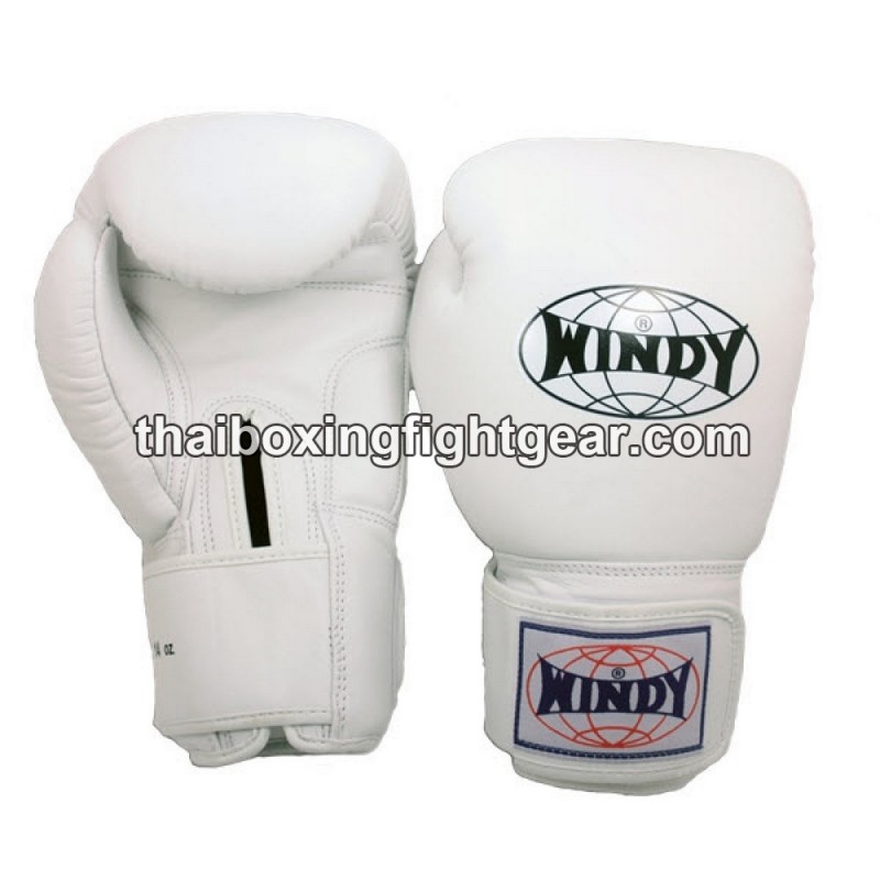 Gants de boxe Thai Windy BGVH blanc | Gants