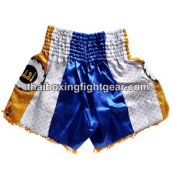 Lumpinee Muay Thai Shorts Blue/Silver | Muay Thai Shorts