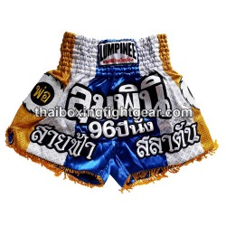 Lumpinee Muay Thai Shorts Blue/Silver | Muay Thai Shorts
