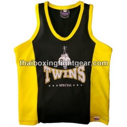 Twins Special TBS-2 Woman Singlet Sport & Boxing  Bra Black / Yellow | Ladies