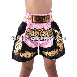 Thai Boxing  Muay Thai Kids Shorts Pink Black | Kids