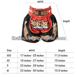 Thai Boxing  Muay Thai Kids Shorts Red Black | Kids