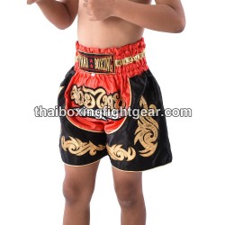 Thai Boxing  Muay Thai Kids Shorts Red Black | Kids