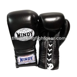 Windy Thaiboxing Gloves BGL Black Lace Up | Gloves