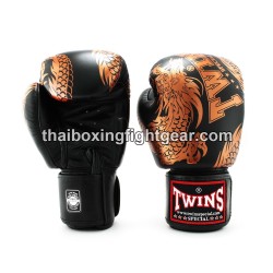 Twins Boxing Gloves Thaiboxing FBGVL3-49 "Dragon" Black | Gloves