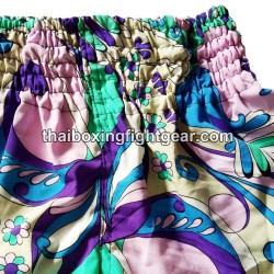 Raja Boxing Muay Thai Boxing Shorts Flower Blue | Muay Thai Shorts
