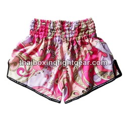 Raja Boxing Muay Thai Boxing Shorts Flower Pink | Muay Thai Shorts