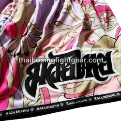 Raja Boxing Muay Thai Boxing Shorts Flower Pink | Muay Thai Shorts