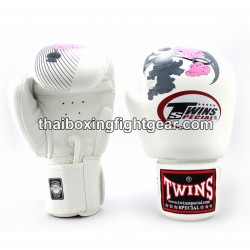 Twins Muay Thai Boxing Gloves Fancy FBGVL3-13 Flower White | Gloves