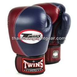 Twins BGVL8  Gloves Thaiboxing "Navy Maroon"