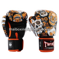 Twins FBGVL3-53  Gloves  MuayThaiboxing Gloves"Skull Orange"