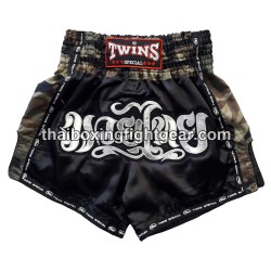 Twins Muay Thai Boxing Shorts Black Camo