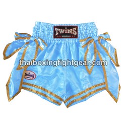 Twins Muay Thai Boxing Shorts Bow-knot Sky Blue | Ladies