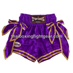 Twins Muay Thai Boxing Shorts Bow-knot Purple | Ladies