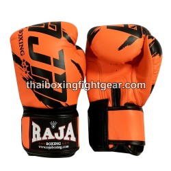 Raja Boxing Muay Thai Boxing Gloves Tattoo Orange | Gloves