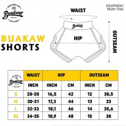 Buakaw Banchamek Muay Thai Boxing Shorts BSH3 WHITE GOLD | Shorts