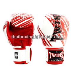 Muay Thai Gloves Twins FBGVL3-TW2 Boxing Gloves Red White | Gloves
