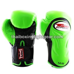 Muay Thai Boxing Gloves Twins BGVL6 Black Green | Gloves