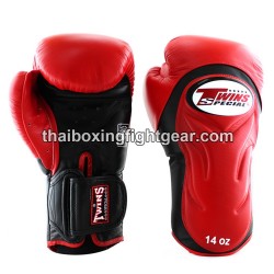 Muay Thai Boxing Gloves Twins BGVL6 Black Red | Gloves