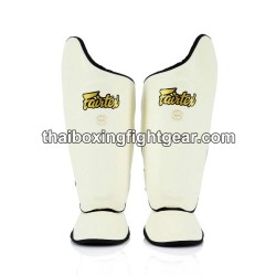 Fairtex SP8 Muay Thai Boxing Shinguards leather White | Shin guards