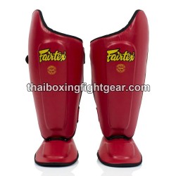 Fairtex SP8 Muay Thai Boxing Shinguards leather Red | Shin guards