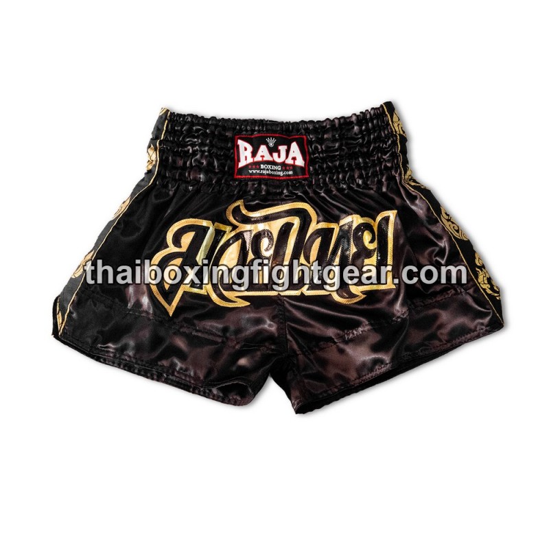 Raja Boxing Muay Thai Boxing Shorts Classic Black | Muay Thai Shorts