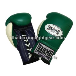 THAISMAI BG121 Muay Thai Boxing Gloves Leather Navy Green White | Gloves