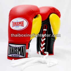 THAISMAI BG121 Muay Thai Boxing Gloves Leather Red Black Yellow White | Gloves