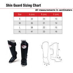Twins FSGL-10 TW4 Double Padded Leather Shin Pads / Guards "Black White" | Protections