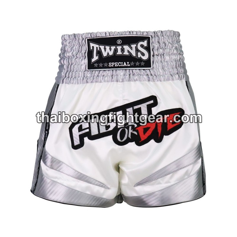 Twins Muay Thai Boxing Shorts TBS-FIGHTORDIE "White" Twins - 1