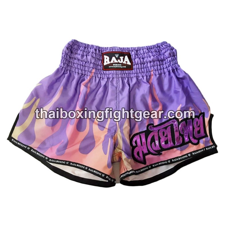 Raja Boxing Muay Thai Boxing Shorts Rainbow Purple Raja - 1