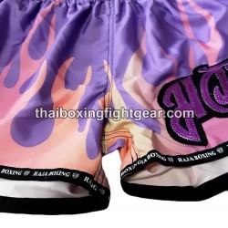 Raja Boxing Muay Thai Boxing Shorts Rainbow Purple Raja - 4