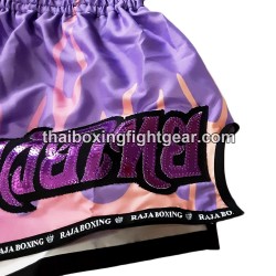 Raja Boxing Muay Thai Boxing Shorts Rainbow Purple Raja - 6