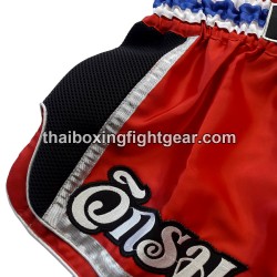 Wik-Rom Muay Thai Boxing Shorts Red / Black | Muay Thai Shorts