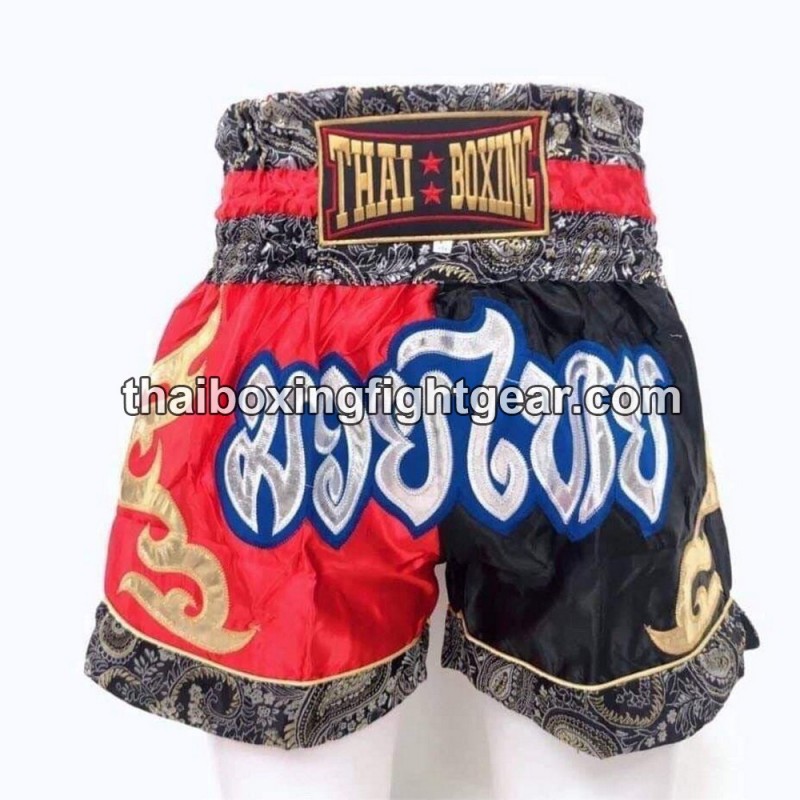 Thaiboxing  Muay Thai Kids Shorts Red Black | Kids