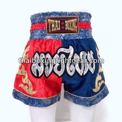 Muay Thai Boxing Shorts  Red Blue | Muay Thai Shorts