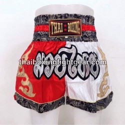 Muay Thai Boxing Shorts  Red White | Muay Thai Shorts