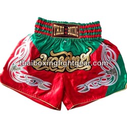 Muay Thai Boxing Shorts Red Green